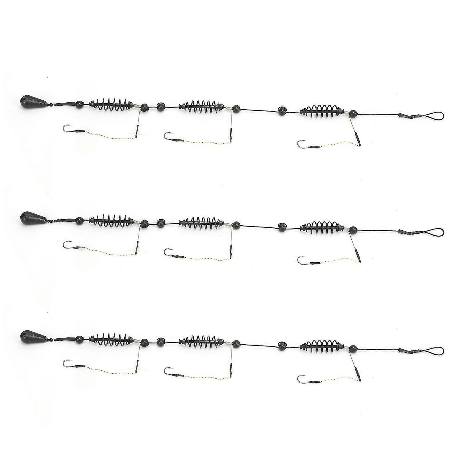 3Pcs/Set Artificial Lure Fish Hooks Cage Trap Basket Set and Fishing Feeder Fishing Tackle30g