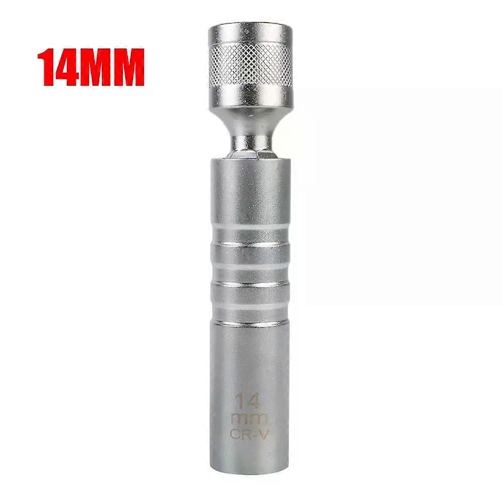 14mm 16mm With Magnetic Thin Wall Universal Joint Spark Plug Socket 12 Angle Flexible Socket Wrench Car Repair Tool