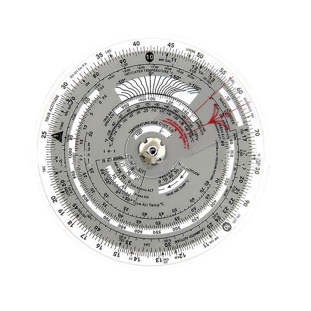 Flight Ruler Flight Computer Aviation Plotter Slide Rule for Aviation Flight Train Circular Navigation Calculation Ruler