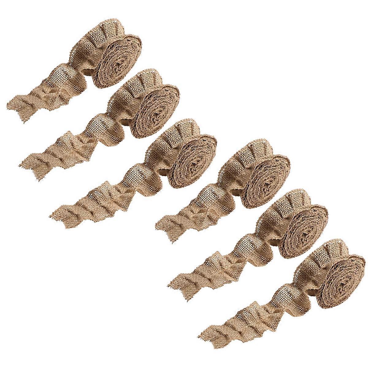 6 Rolls Ruffled Bulletin Board Borders for Classroom Decor Farmhouse Classroom Decor Burlap Bulletin Borders