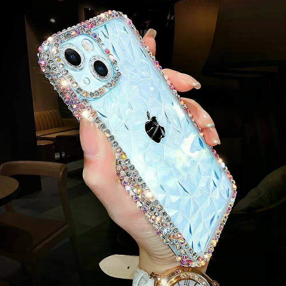 Luxury Diamond Glitter Case For iPhone 13 12 11 14 15 16 Pro Max X Xr Xs 8 7 16 Plus Bling Transparent Shockproof Soft TPU Cover