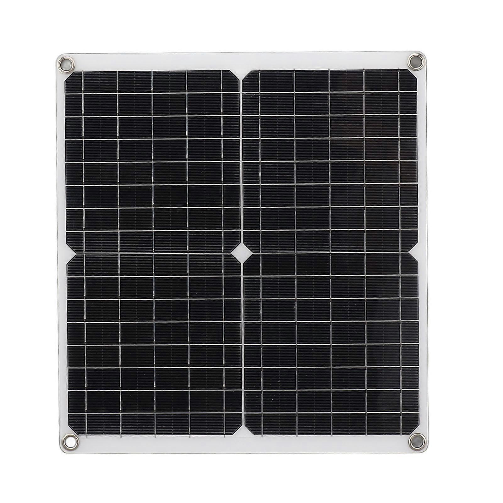 25W Monocrystalline Solar Panel with 100A Controller for RV Camping