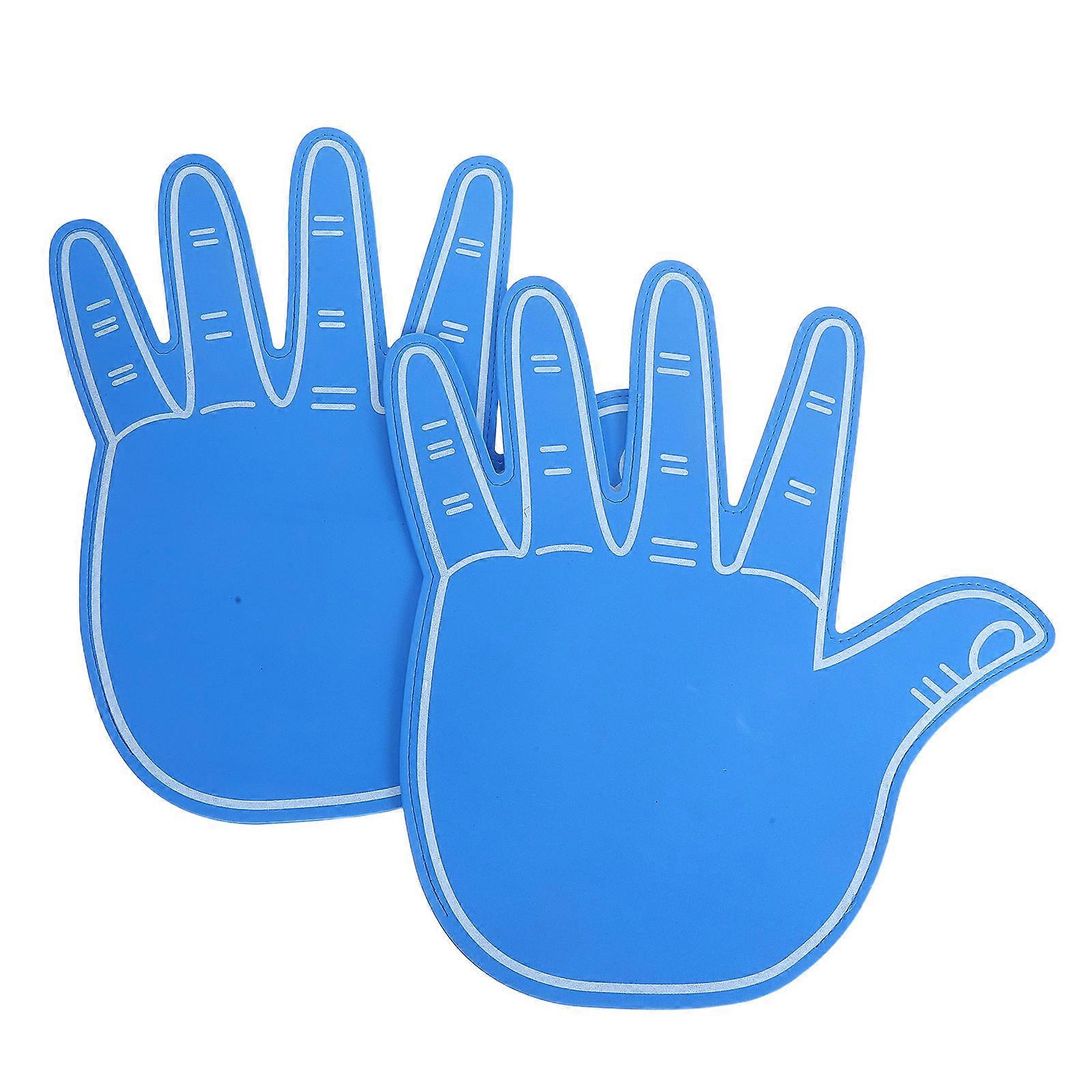 Giant Foam Hand Cheerleading Props for Cheering in 2Pcs Blue Eva Material