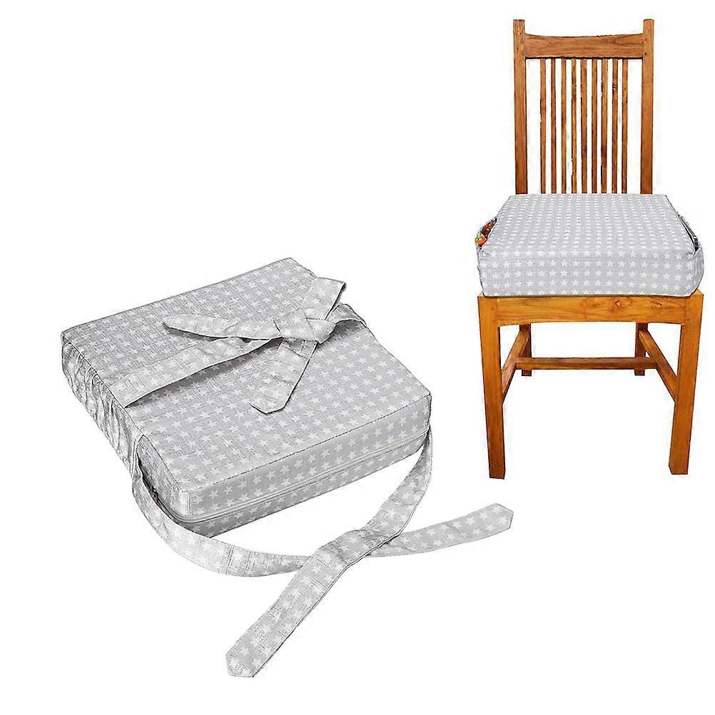 Heightening Cushion Baby Dining Chair Kids Chair Home Use Silver Removable 1Pack