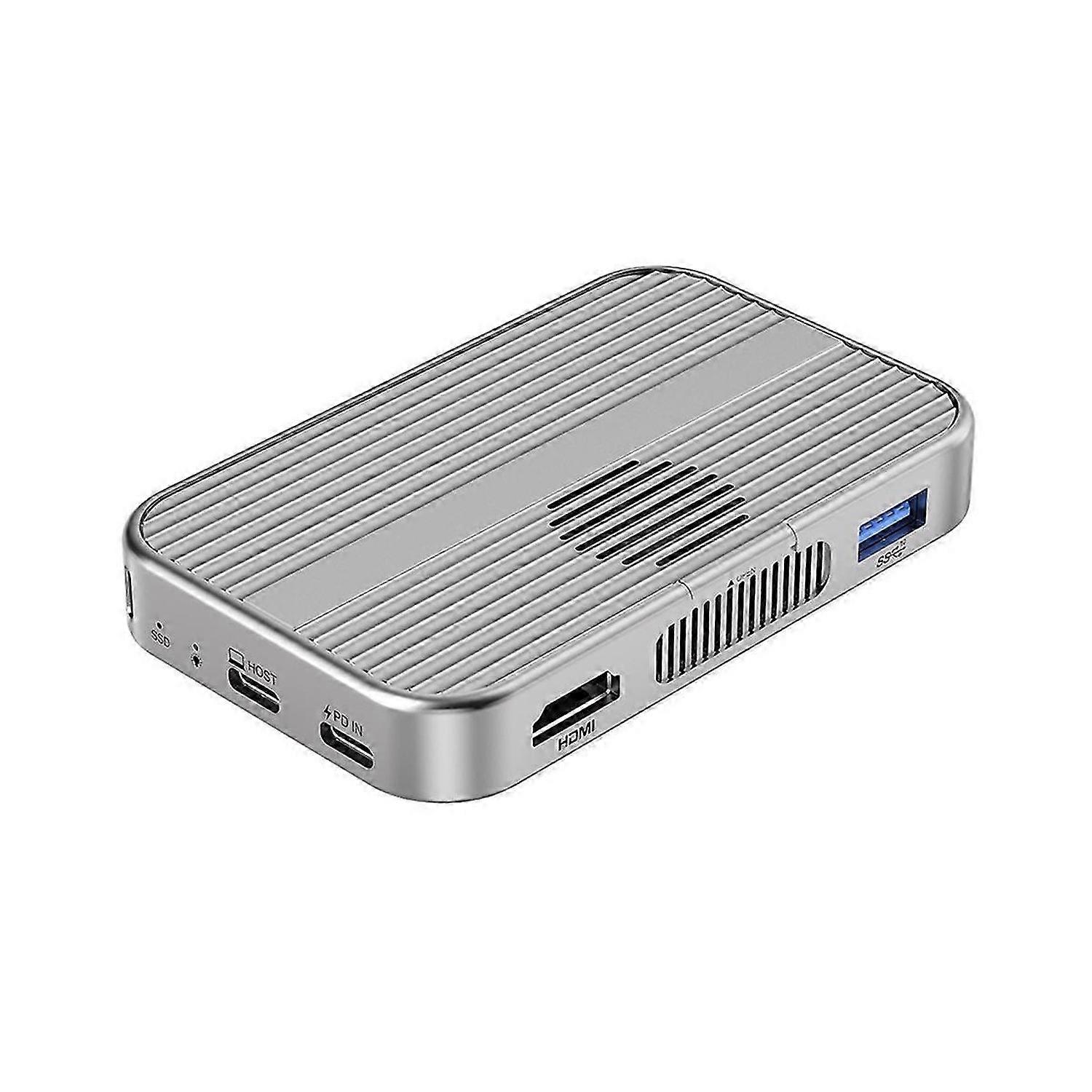 Magnetic M.2 NVMe SSD Enclosure 10Gbps USB C Docking Station with Cooling Fan -Compatible 4K60HZ SD/