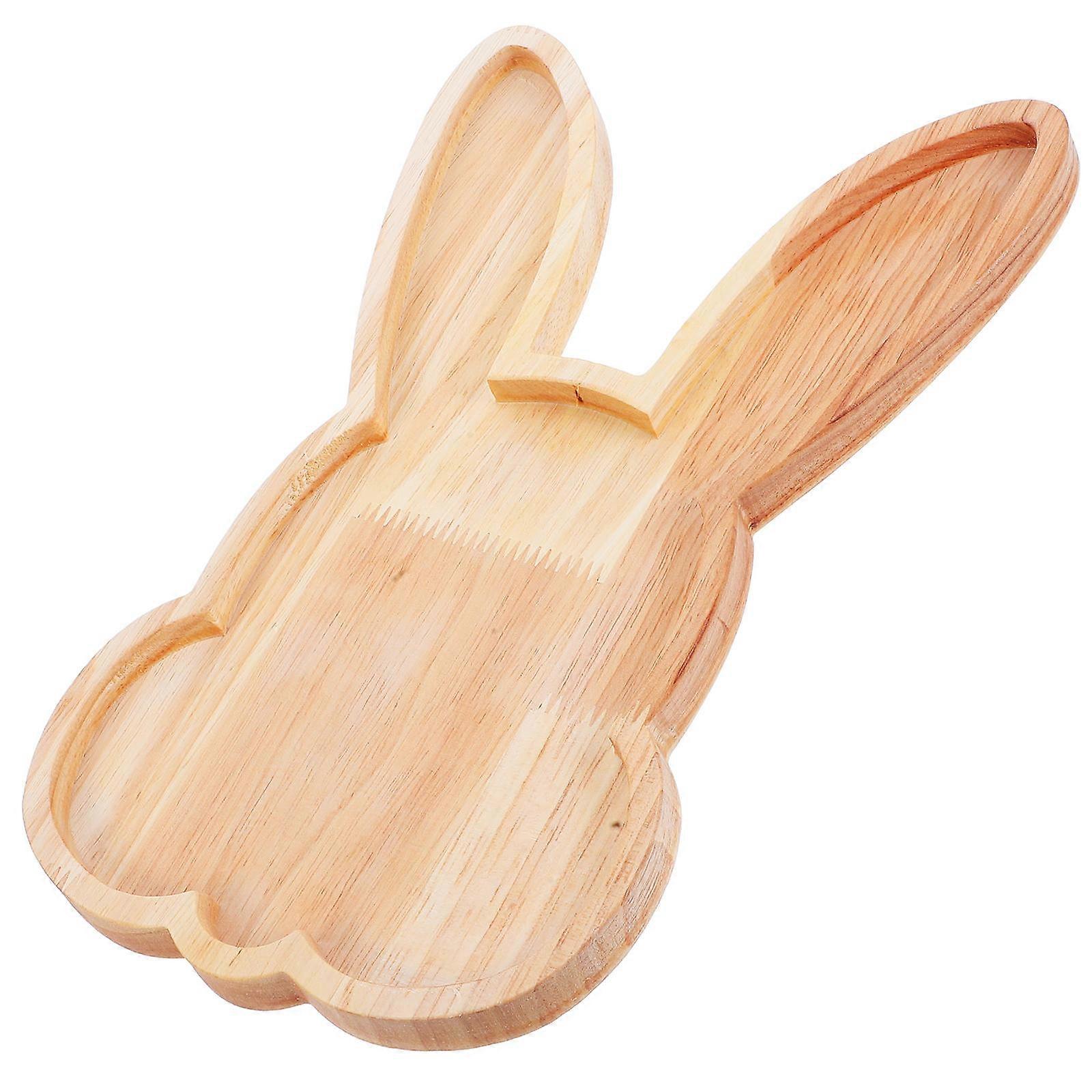 Easter Bunny Charcuterie Board Wooden Serving Platter for Holiday Parties