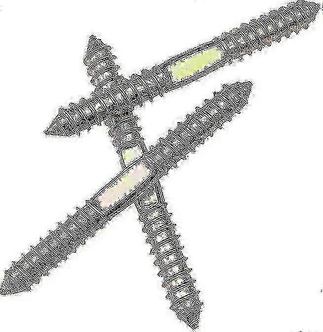 10 Pcs Double Head Ended Wood To Wood Screws Plating Self-tapping Thread 78mm*8mm For Furniture Fixing Dowel Woodworking Connector A