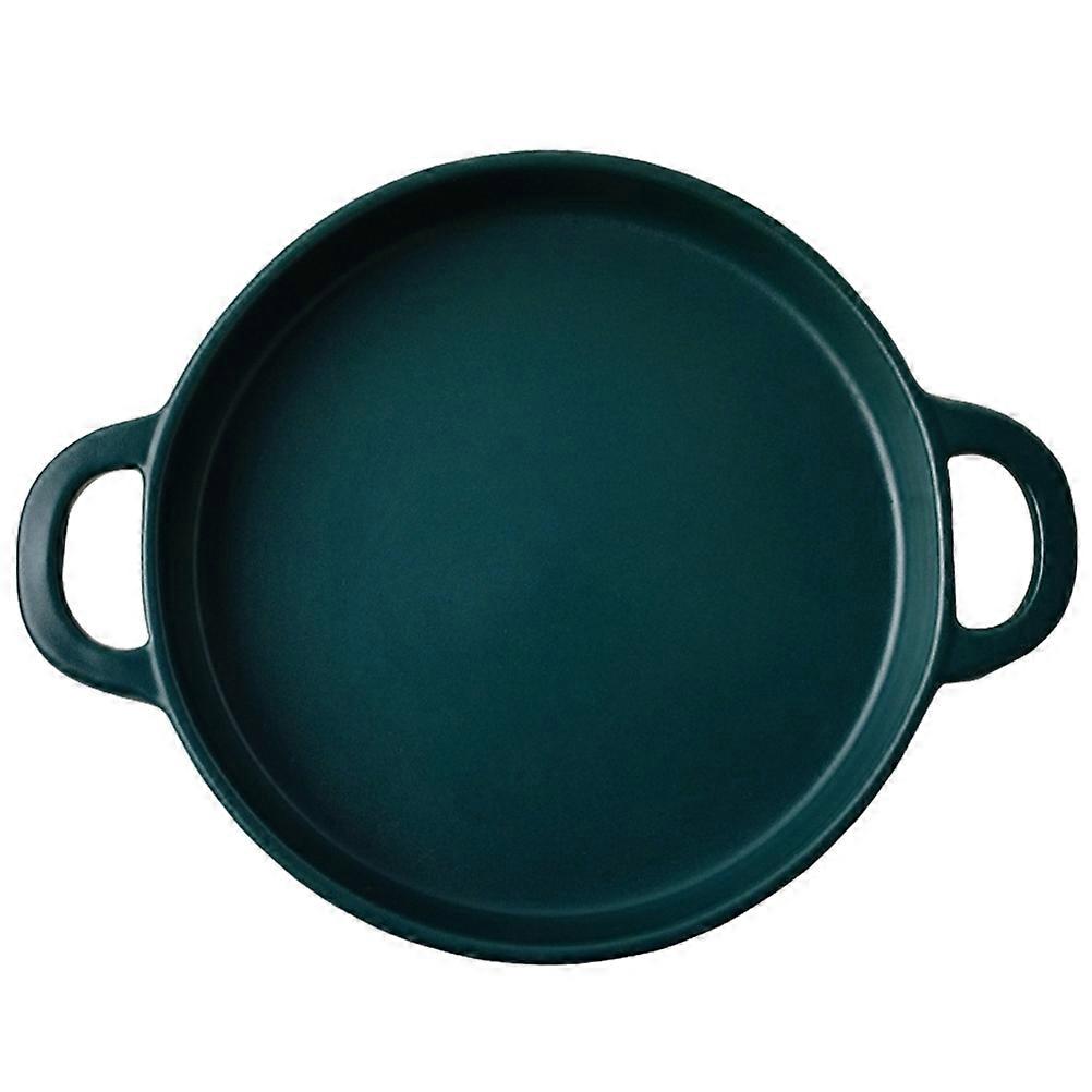 Green Ceramic Baking Dish Barbecue Pan for Home Use