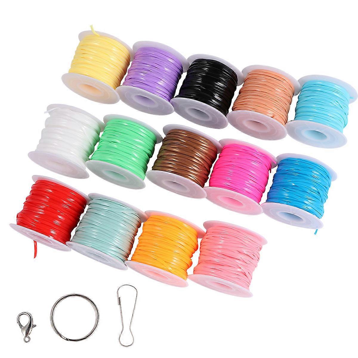 Plastic Rope Braided Cord for DIY Craft 1Set with Gourd and Round Button Buckles