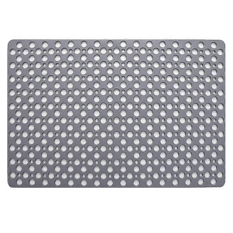 Grey Non-Slip Water and Drop Resistant Mat - 75 x 43 cm