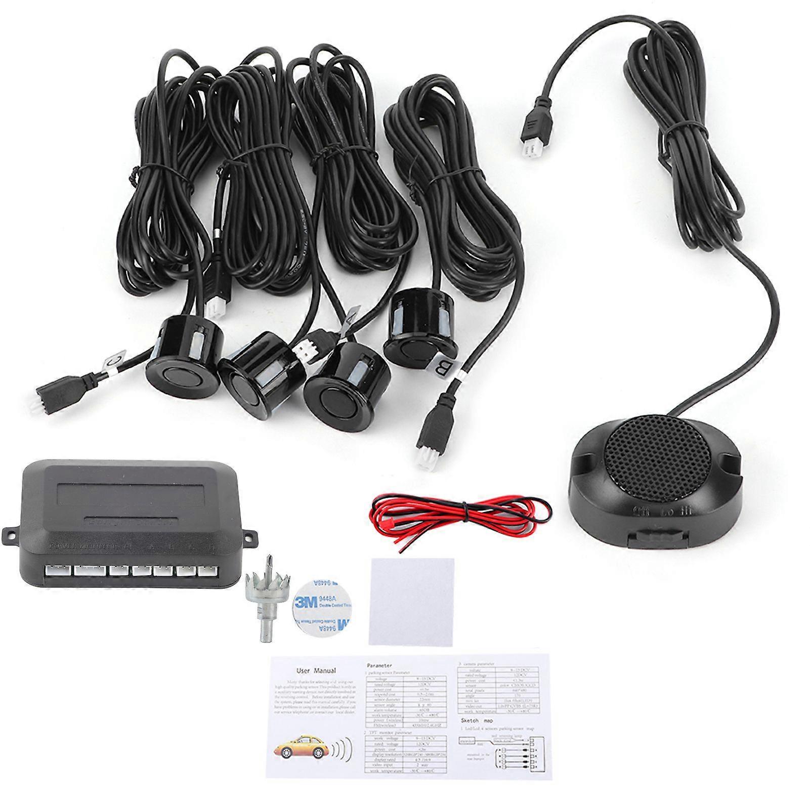 Auto Parksensor Backup Radar Rückfahrhilfe Kit mit Audio-Summer-Alarm