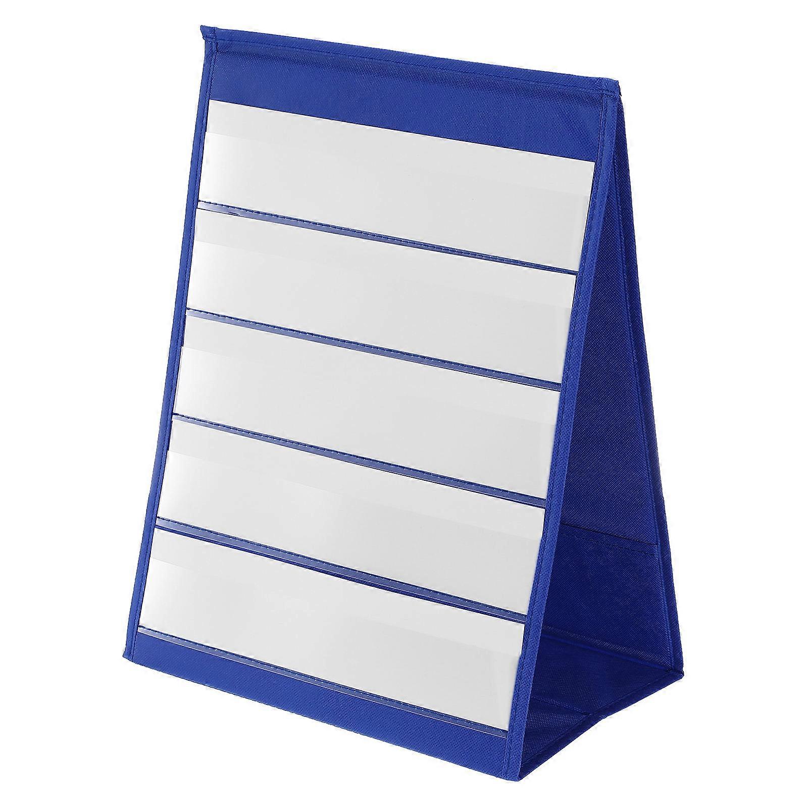 Desktop Pocket Chart for Tabletop Use with 4Pcs White Cards Strips