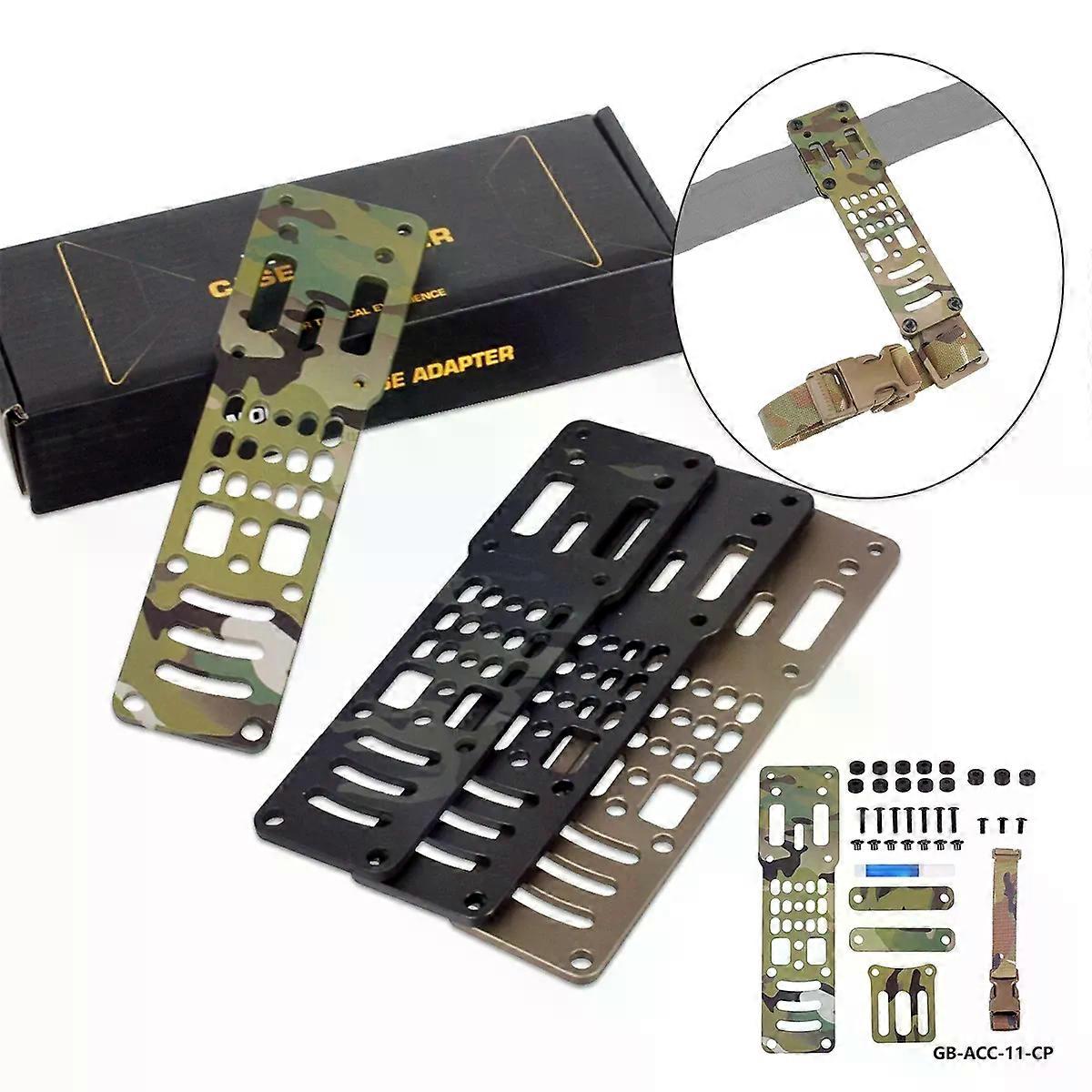 Tactical Modular Holster Airsoft Adapter MHA Leg Strap Kit LSK 3-Hole Holster Adjustable QLS Quick Detach Plates On Combat Belt