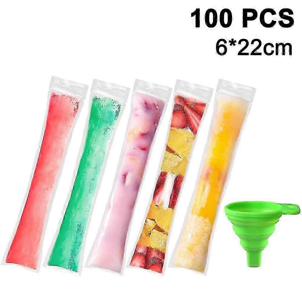Ispind Tasker, 100 Pack Ice Pop Mold Tasker, 22x6cm