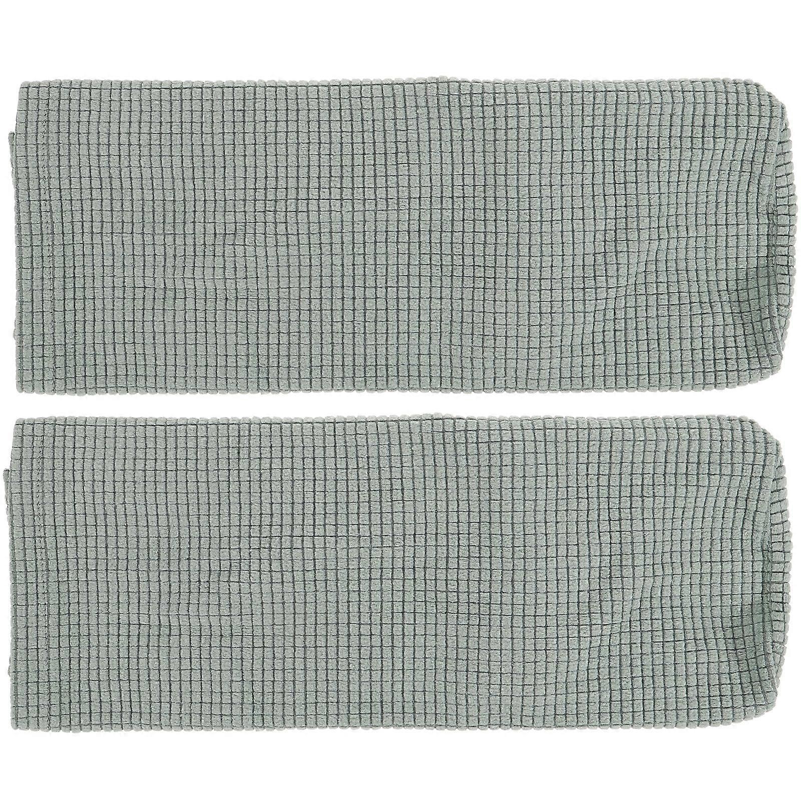 2pcs Universal Elastic Sofa Armrest Cover Simple Sofa Side Towels Protective Cloth for Home Office (Green)