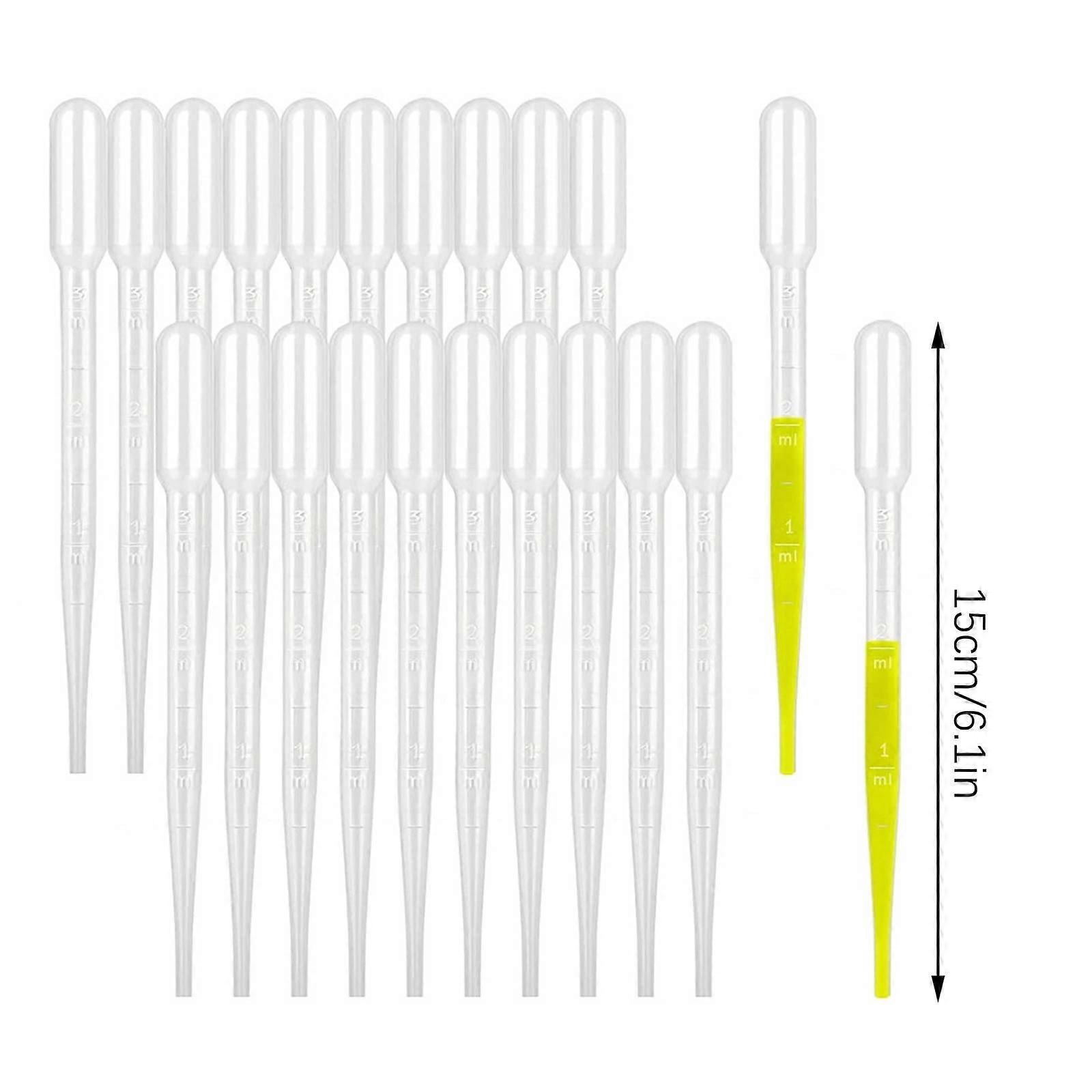 SNGMN 100PCS Disposable Plastic Transfer Pipettes - Calibrated for Precision, Ideal for Science Labs and Mixing Liquids (C)