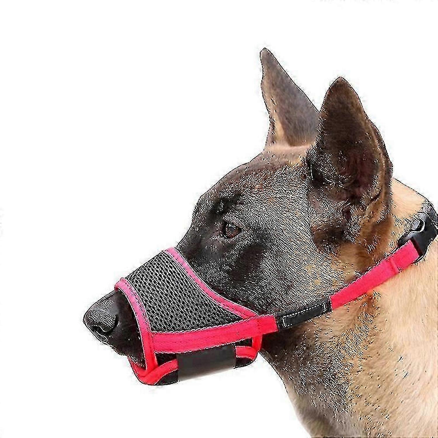 Dog Muzzle, Soft Nylon Anti-dropping Muzzle, Air Mesh Breathable Drinkable Dog Muzzle With Adjustable Loop