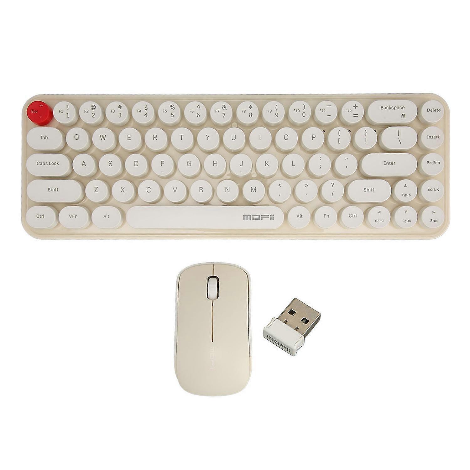 Feature:
1. Retro Cute: Retro typewriter appearance design, the keyboard uses Dot keycap design, cut