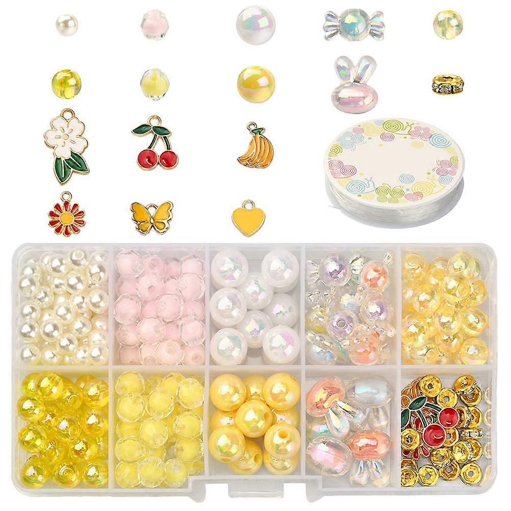 Bracelet Making Kit DIY Supplies for Adults 4Sets with Assorted Color Charms