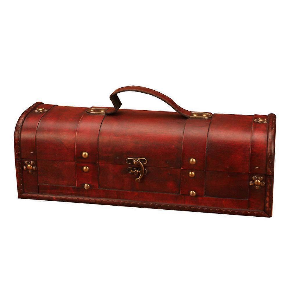 Retro Wooden Box Wine Storage Box for Holding 2Pcs with Handle