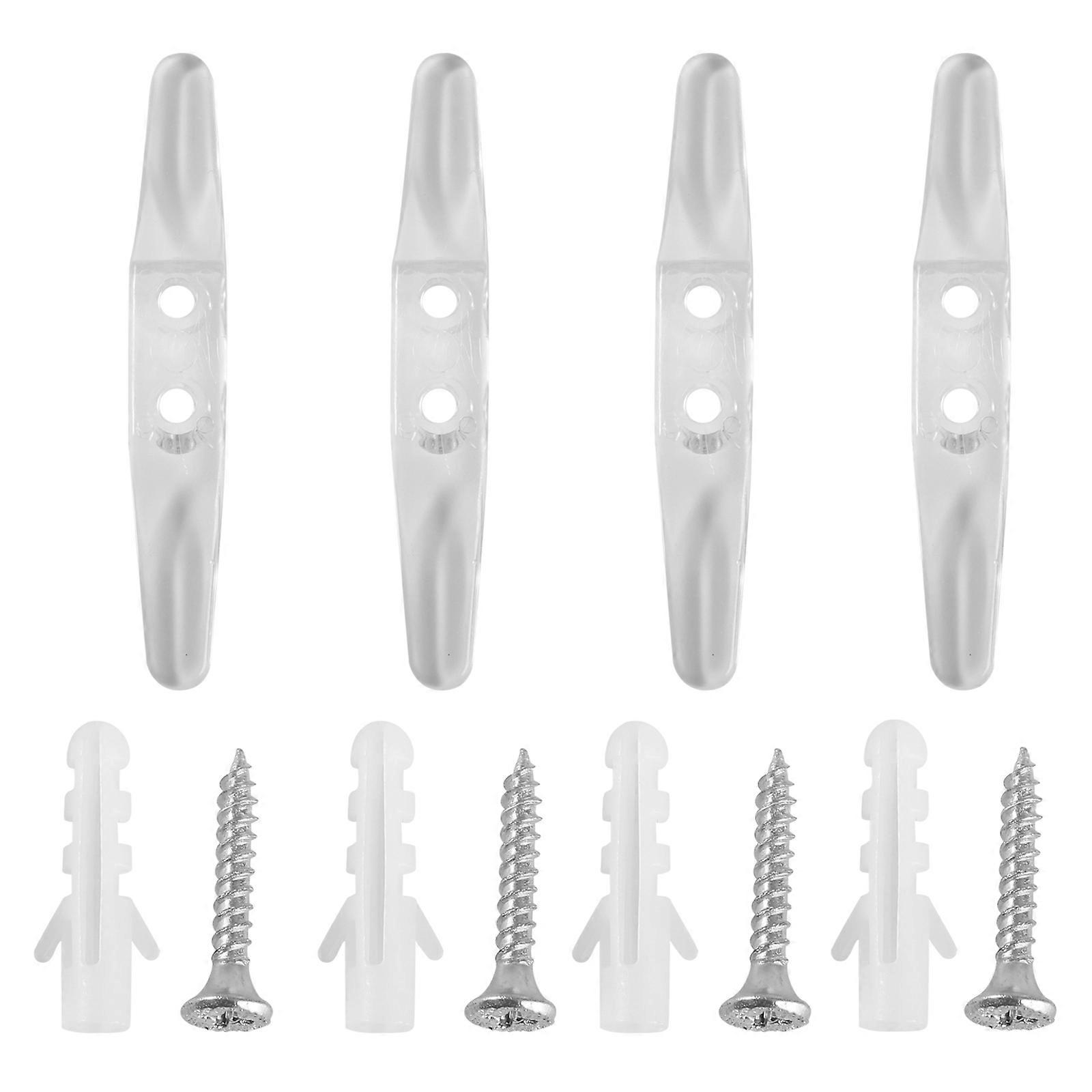 Blind Roller Fixing Clip Window Blind Accessories Home Decoration White 8x1.2cm Fixing 4 Sets