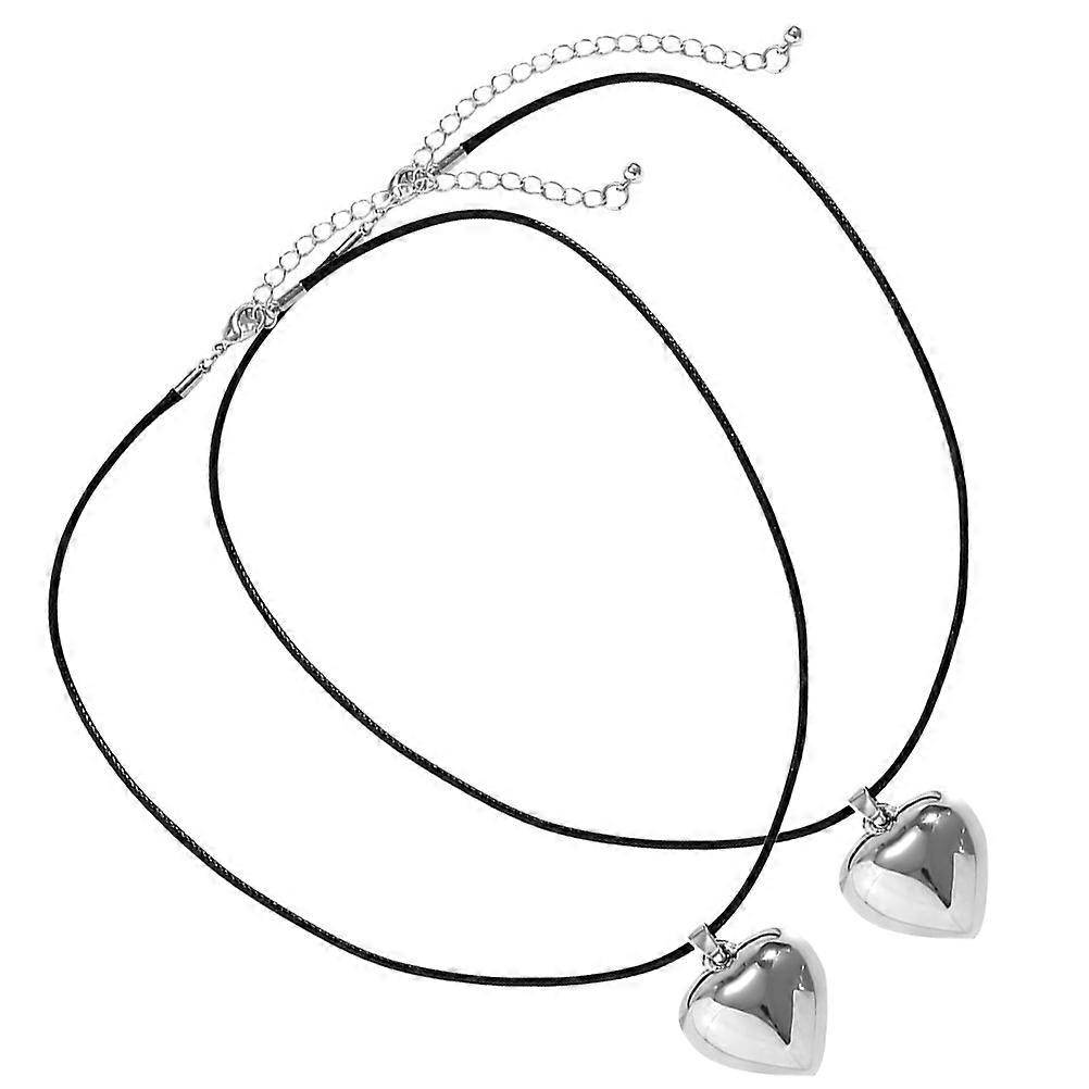 Heart Shape Charm Necklaces for Women 6Pcs Wax Cord Clavicle Chain