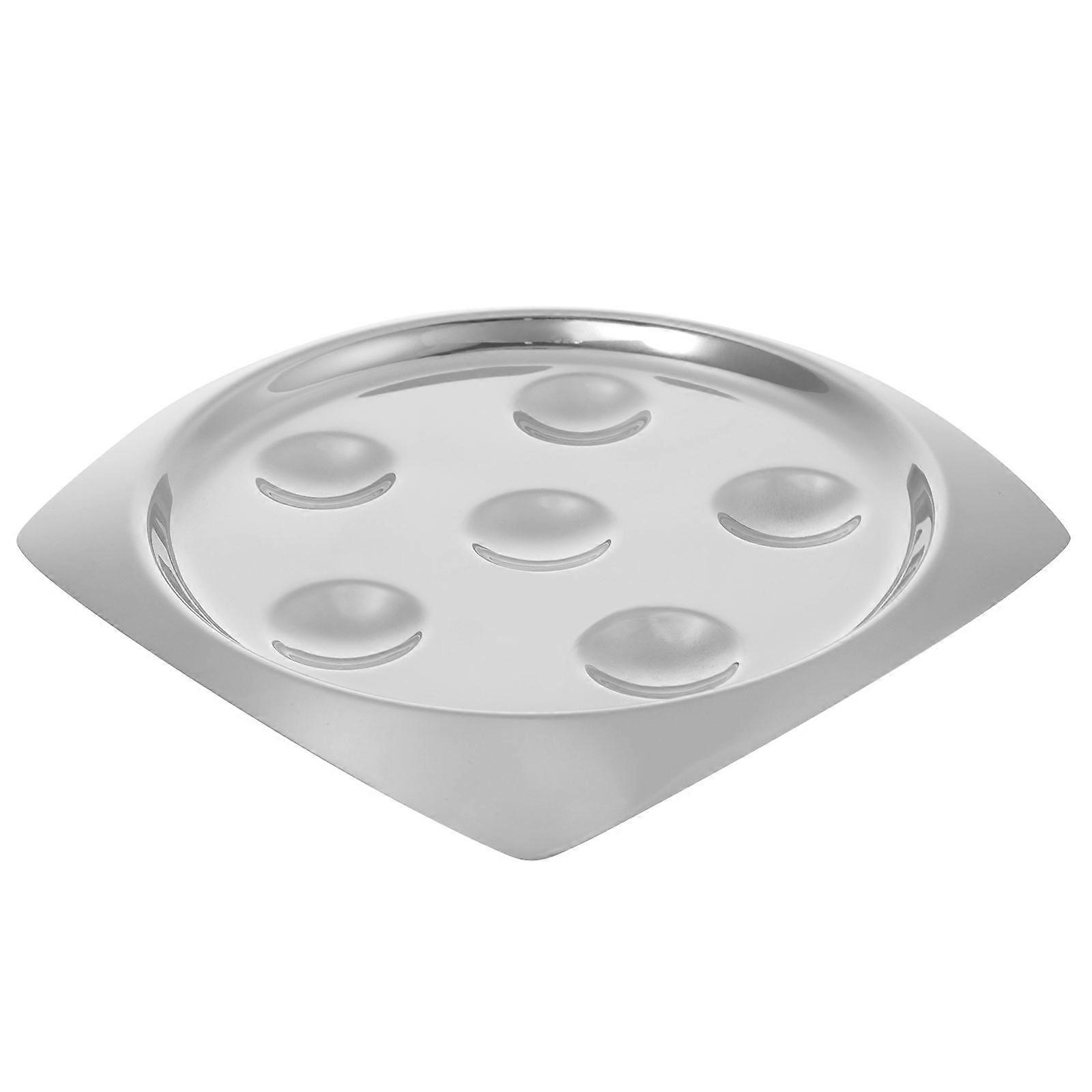 Snail Tray 2Pcs Stainless Steel Plate Suitable For Kitchen Use 6.9×6.9×0.8in Preventing Rolling