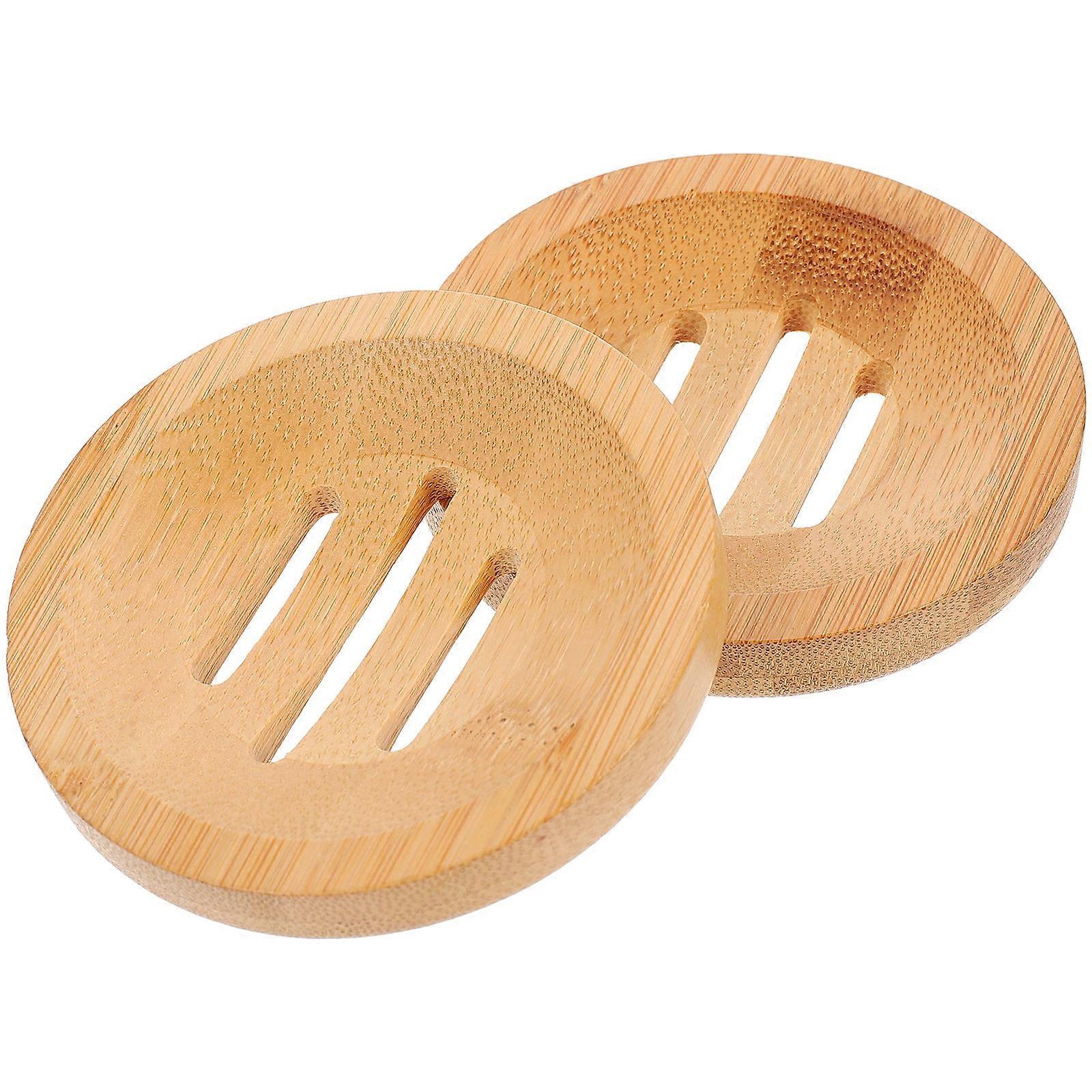 Khaki Soap Tray for Shower Featuring 6Pcs Wooden Soap Holders