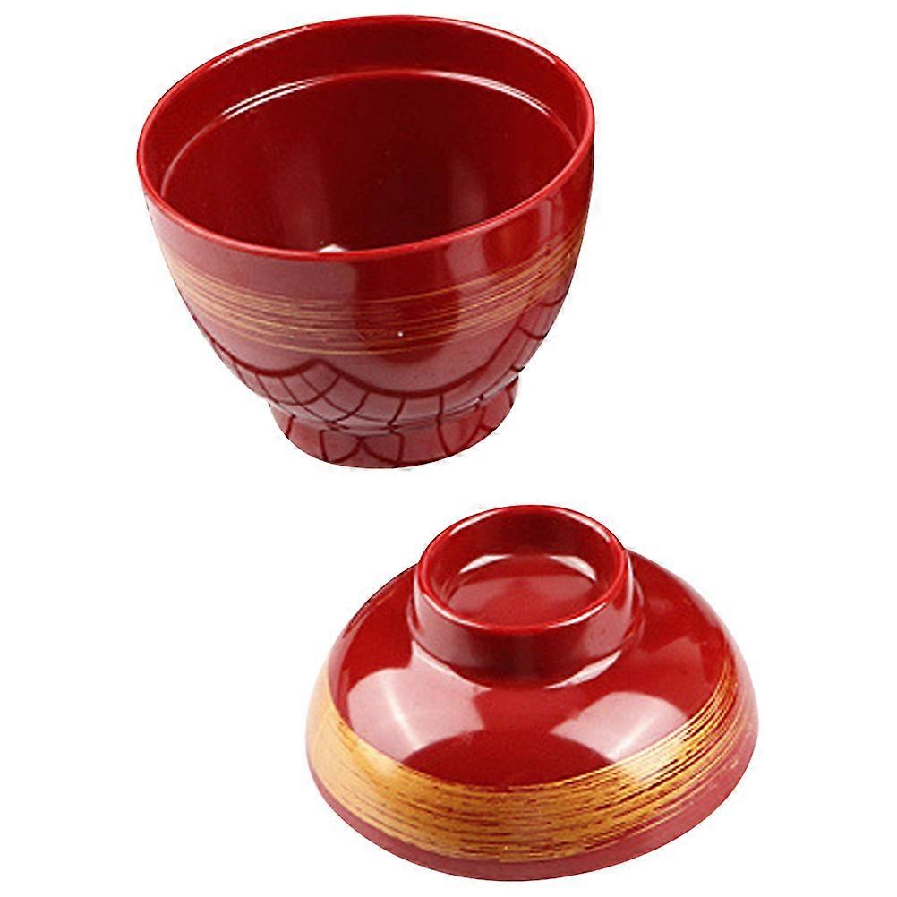 Lidded Soup Bowl Set For Noodle Ramen Home Use Japanese Style 2Set 11*9cm Capacity