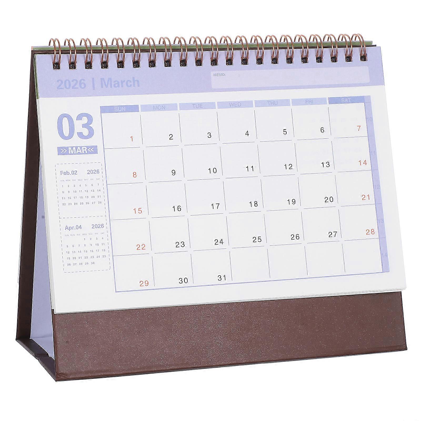 2025 2026 Small Desk Calendar For Daily Use Home And Office Reminder Organization Coffee 5Pcs