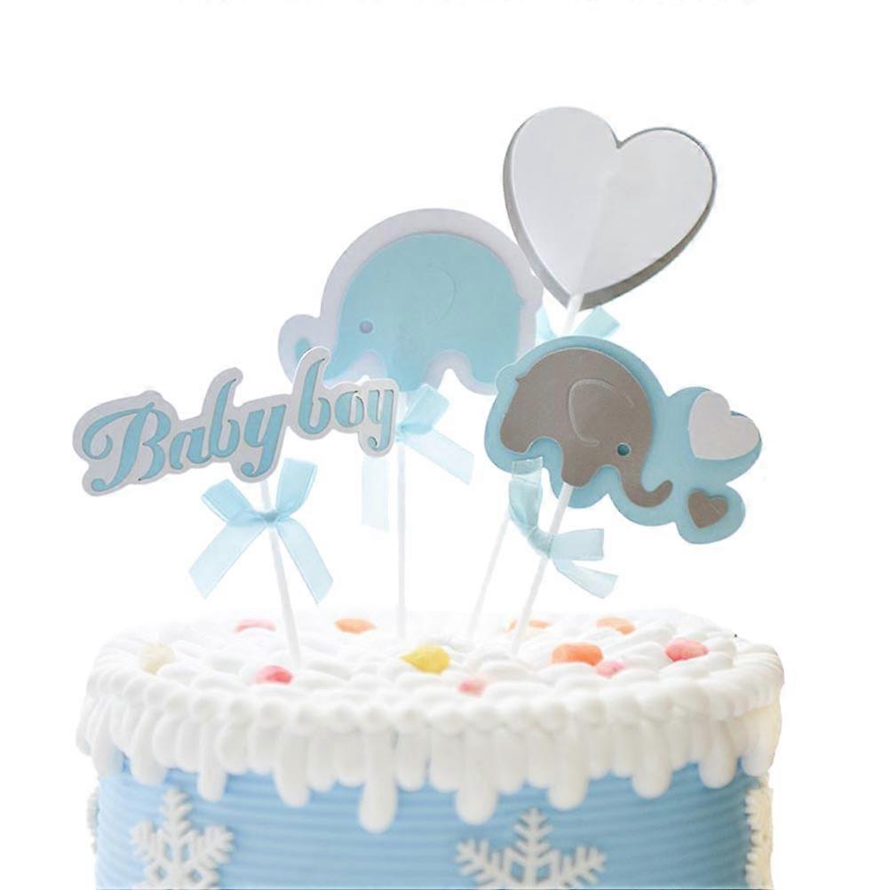Creative Cake Toppers Birthday Cake Insert for Decoration Blue