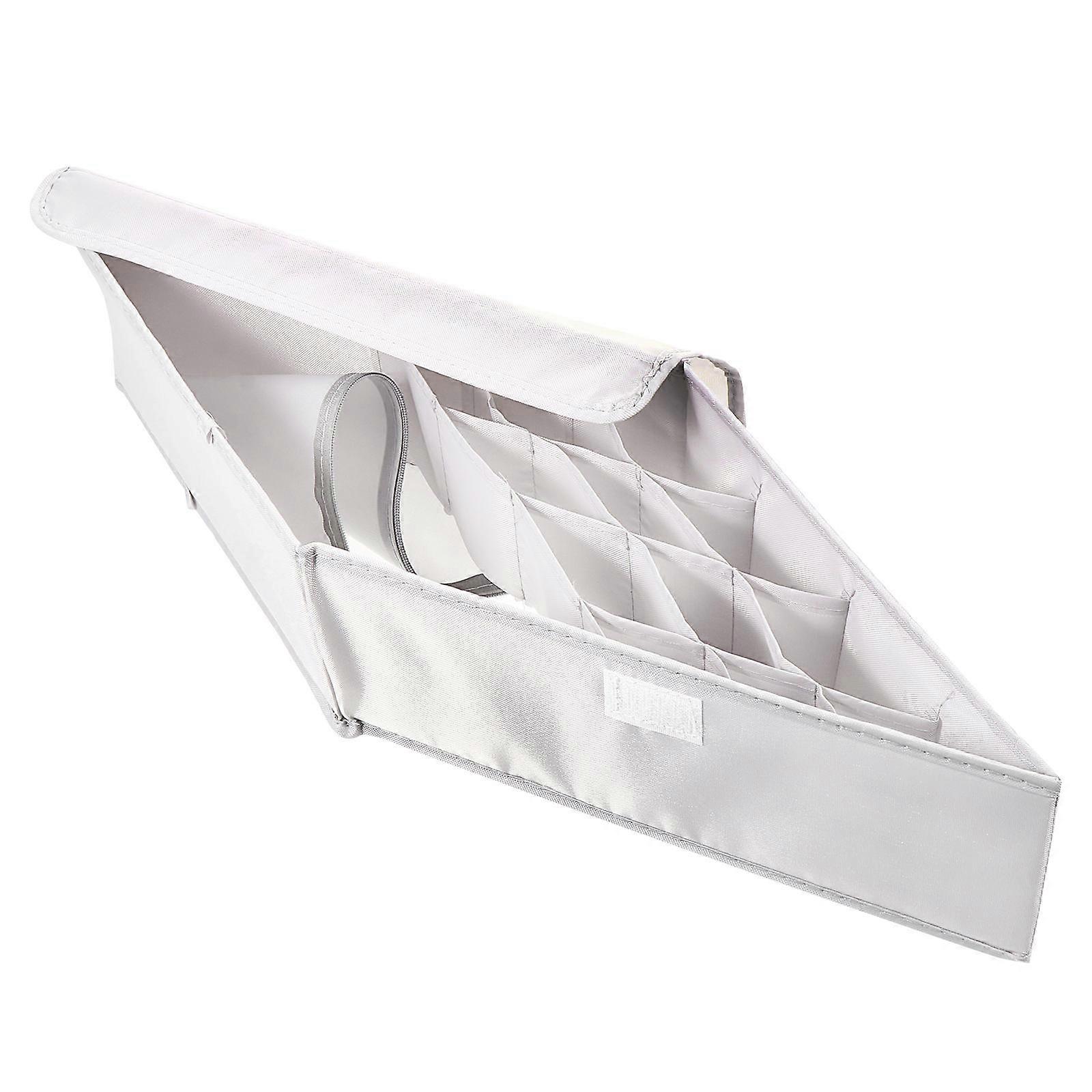 Underwear Storage Container Box for Storage with Lid Grey Material