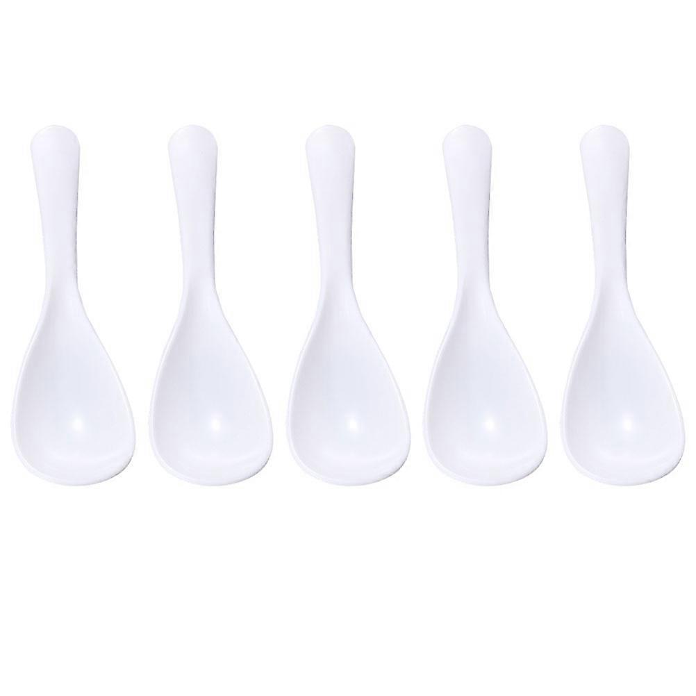 Kitchen Spoons Small Serving Spoon White 14X4X2CM Dishwasher Safe 5Pcs