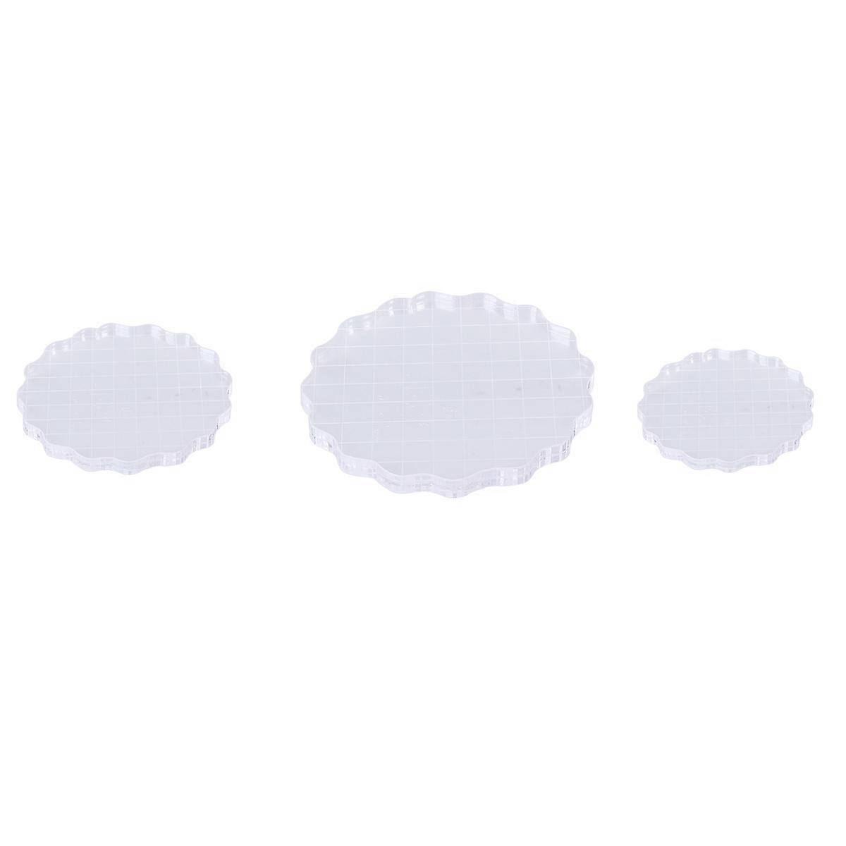 Acrylic Stamping Blocks Clear Set for Scrapbooking Crafts 9Pcs Tools