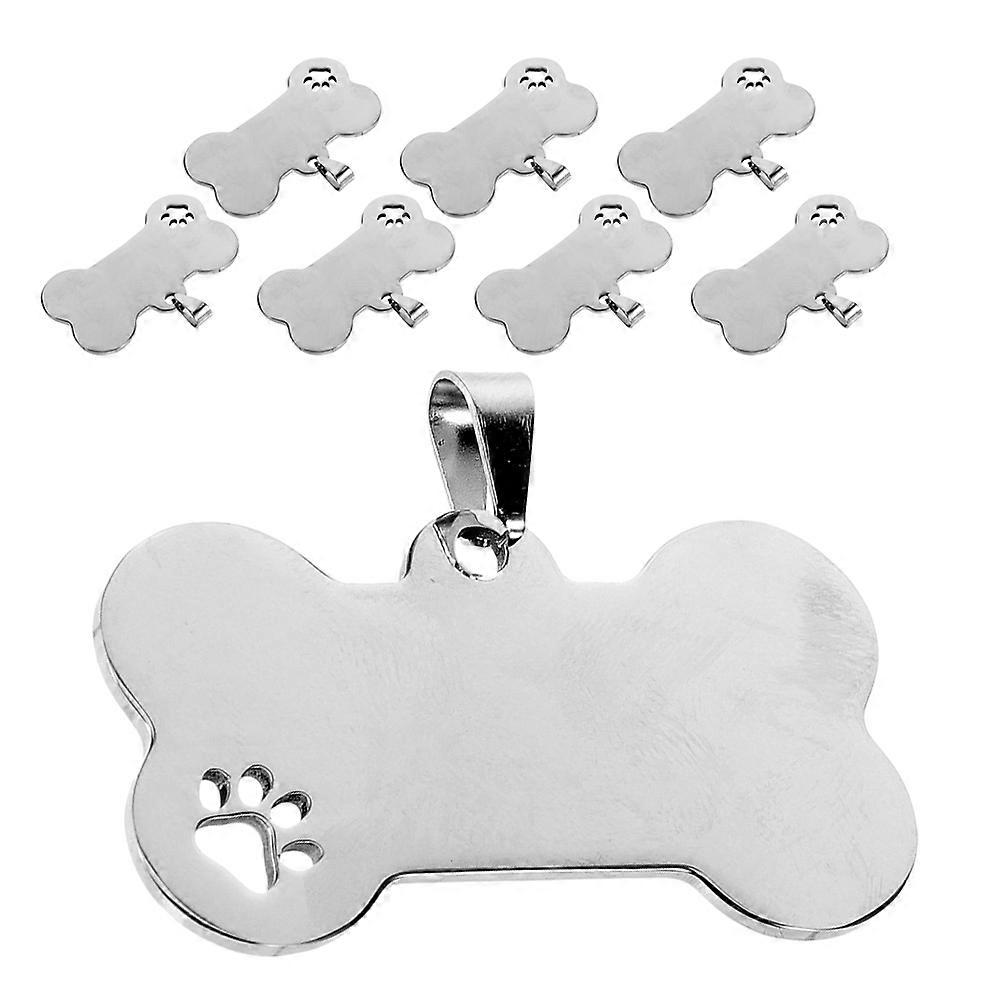 Durable Bone Shape Pet ID Tags For Dogs And Cats In Silver 24 Pcs Suitable For Daily Use And Travel