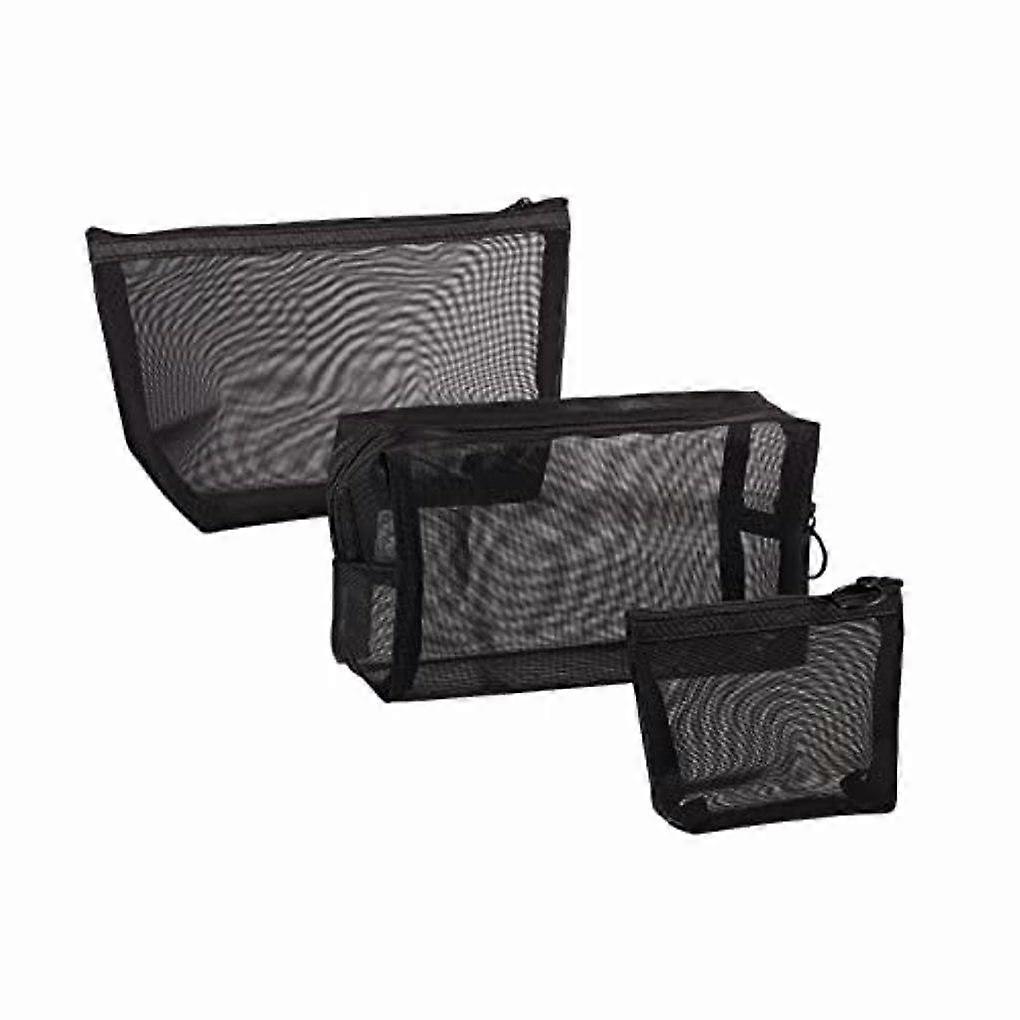 Storage Bag Mesh Pack Makeup Pouch Breathable Design Convenience Travel Case