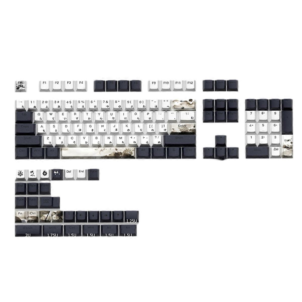 Keycaps PBT Cherry Keycap Set for 60/84/98/108 Mechanical Keyboards