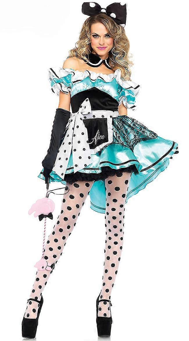 不思議の国のアリス メイド 帽子屋 コスチューム 大人 女性 ファンタジア マジック コスプレ ハロウィン カーニバル マジシャン 衣装