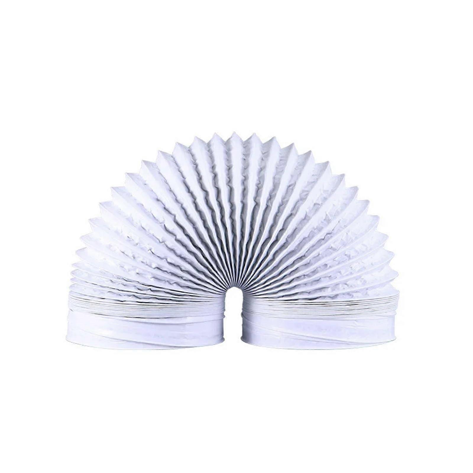100mm White PVC Composite Pipe Aluminum Foil Vent Duct Flexible Hose for Kitchen Range Hood Scalable Smoke Tube 1.5m