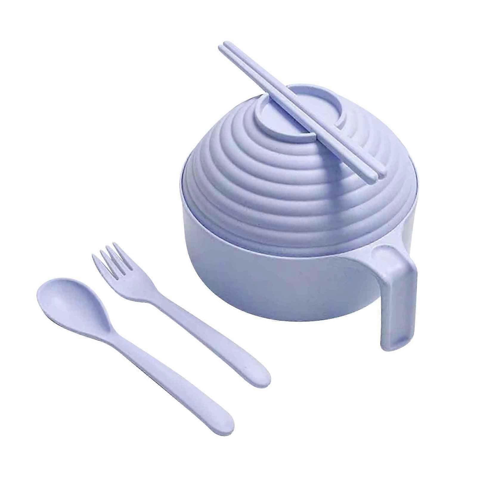 ICQOVD Instant Noodle Bowl Set - Lidded Tableware for Students & Dorms