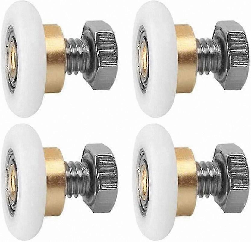 4 Pack Sliding Shower Door Rollers, 20mm Replacement Wheels for Smooth Rolling, Durable Runner Caster for Shower Door Systems