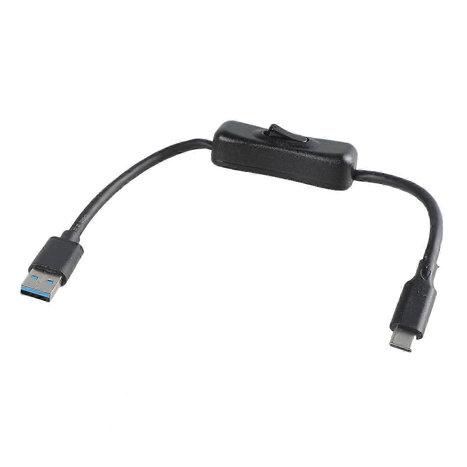 Male USB 3.0 to Type C Power Cable with Switches, 60W Charging Cord Line Support 10Gbps Data Transfer for Tablet Phone 26s
