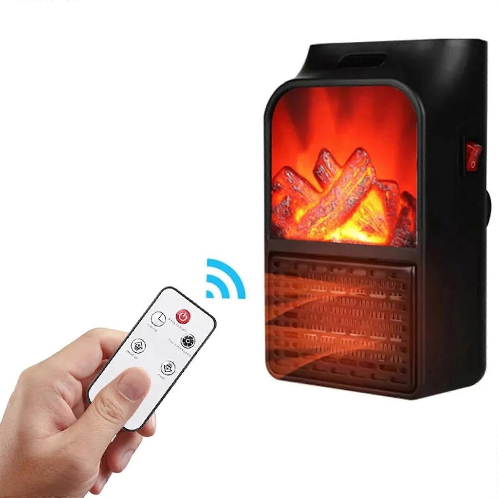 Portable 800W Ceramic Space Heater with Adjustable Thermostat, Wall Plug-In Electric Heater for Indoor Use, Bedroom & Bathroom, Compatible with