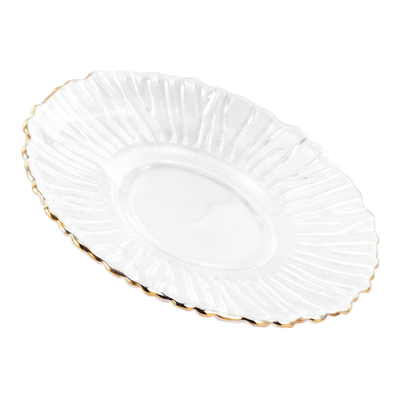 Glass Drink Cup Saucer for Elegant Tea Time 3Pcs Transparent Coaster Set