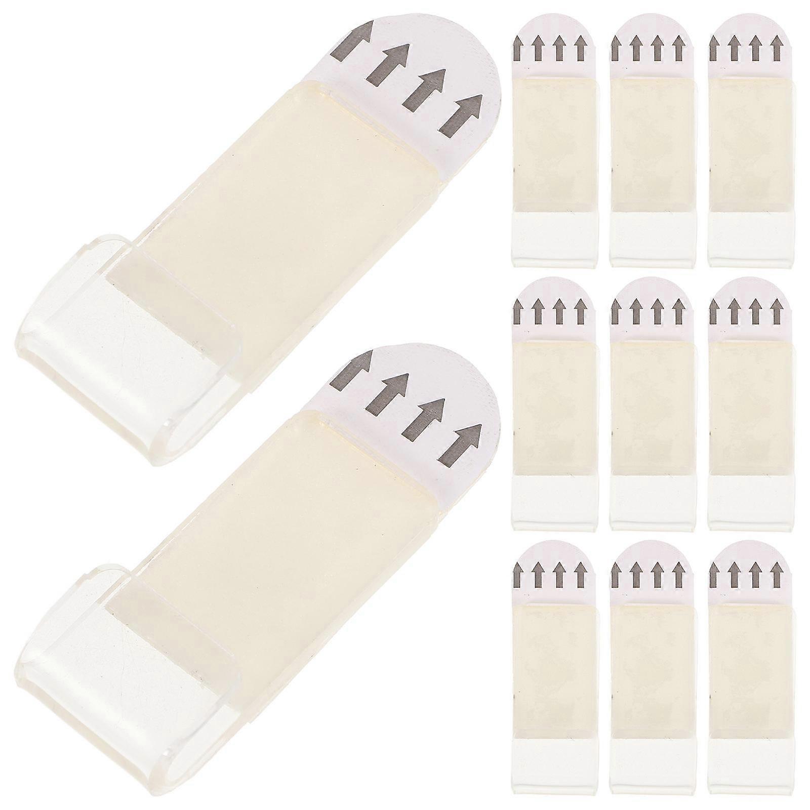 Transparent Clear Record Shelf for Storage with 18Pcs Self-Adhesive Hooks