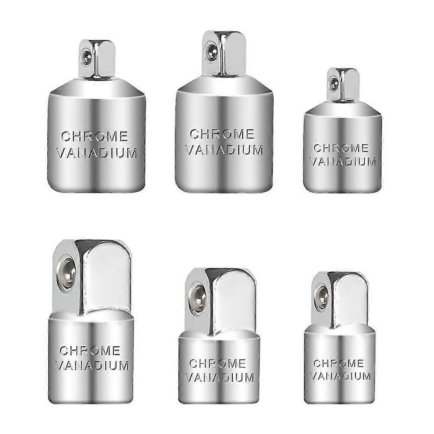 Socket Adapter, 6-Piece Adapter Set, Socket Adapter Set, Adapter Set for Ratchets,Socket Wrenches, Nut Ratchets