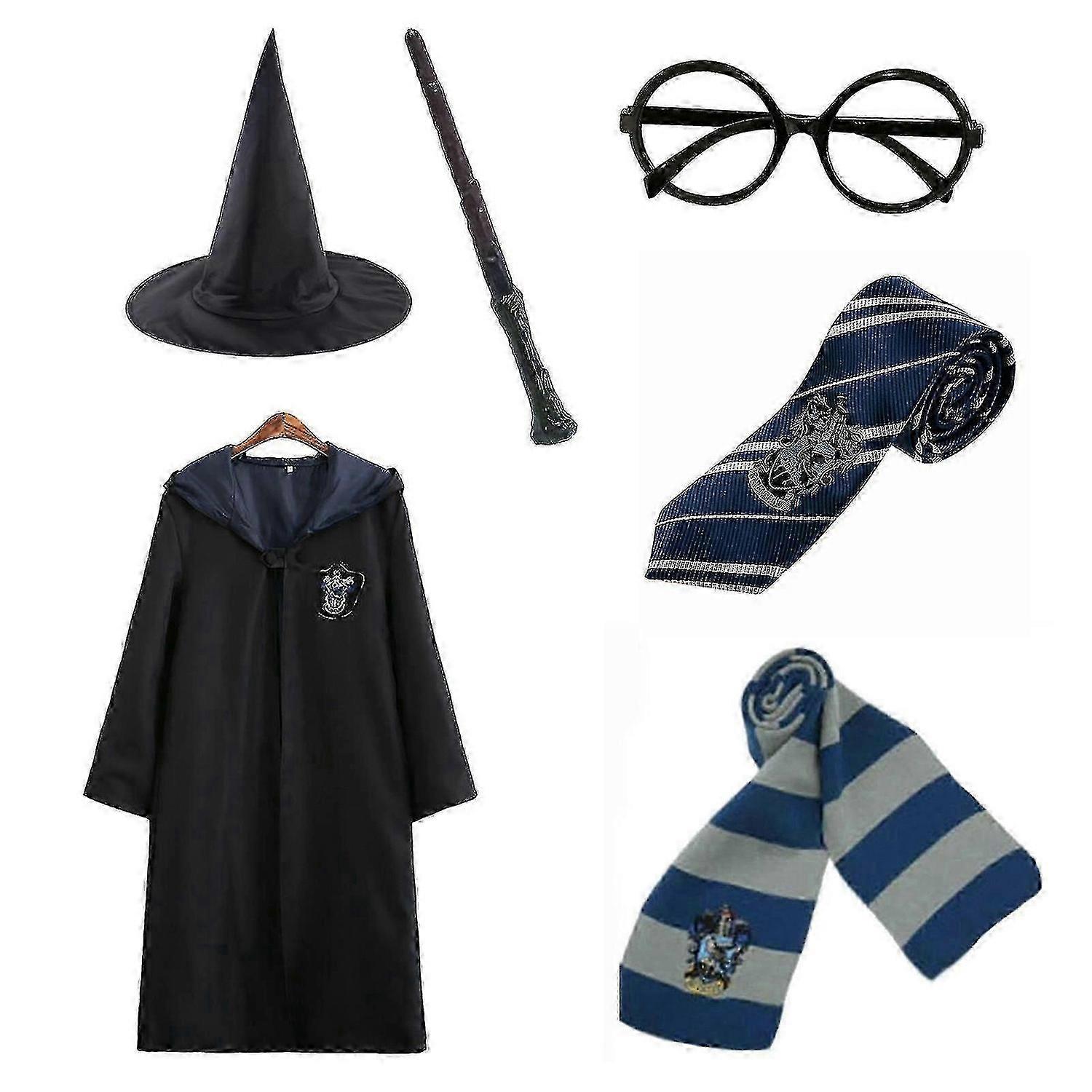 Harry Potter 6pc Set Zauberzauber Zauberer Cosplay Kostüm Cape Mantel Kostüm