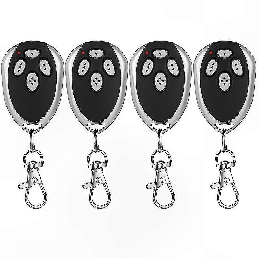 4-Pack 433.92MHz Gate Opener Remotes for Garage Door Systems with 4 Channels Control Functionality