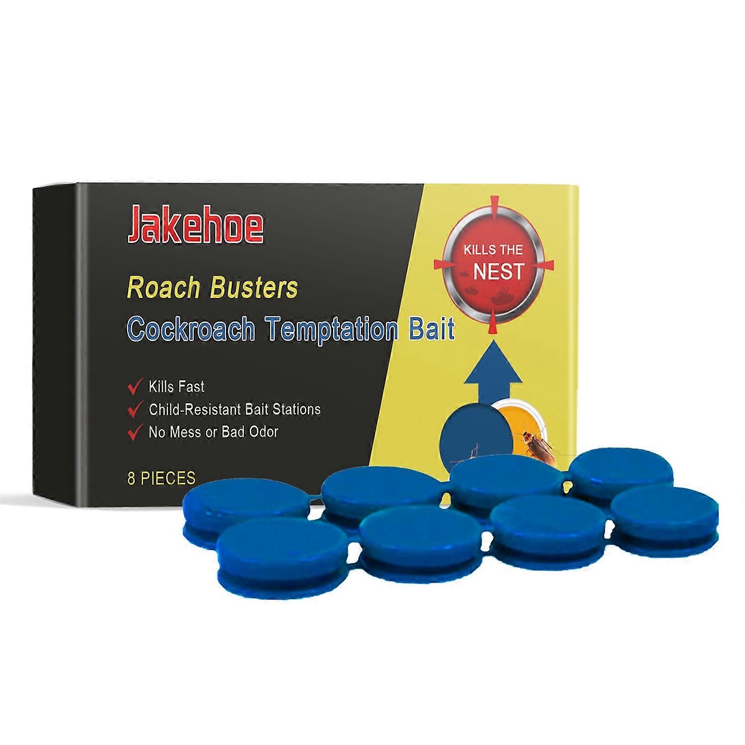 JAKEHOE 8PCS Roach Busters Cockroach Killer Roach Traps Cockroach Bait Gel with Protective Box
