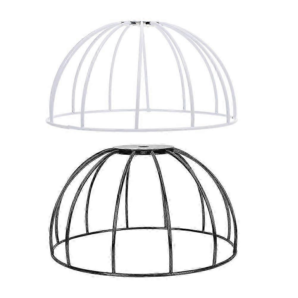 2Pcs Round Lampshade Frame Iron Fitter Holder Assorted Color For Restaurant DIY Enthusiasts Lighting